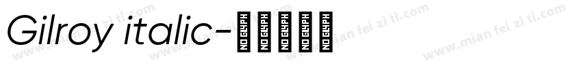 Gilroy italic字体转换